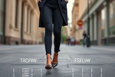 Person appearing taller and more stylish in fashionable sneakers.